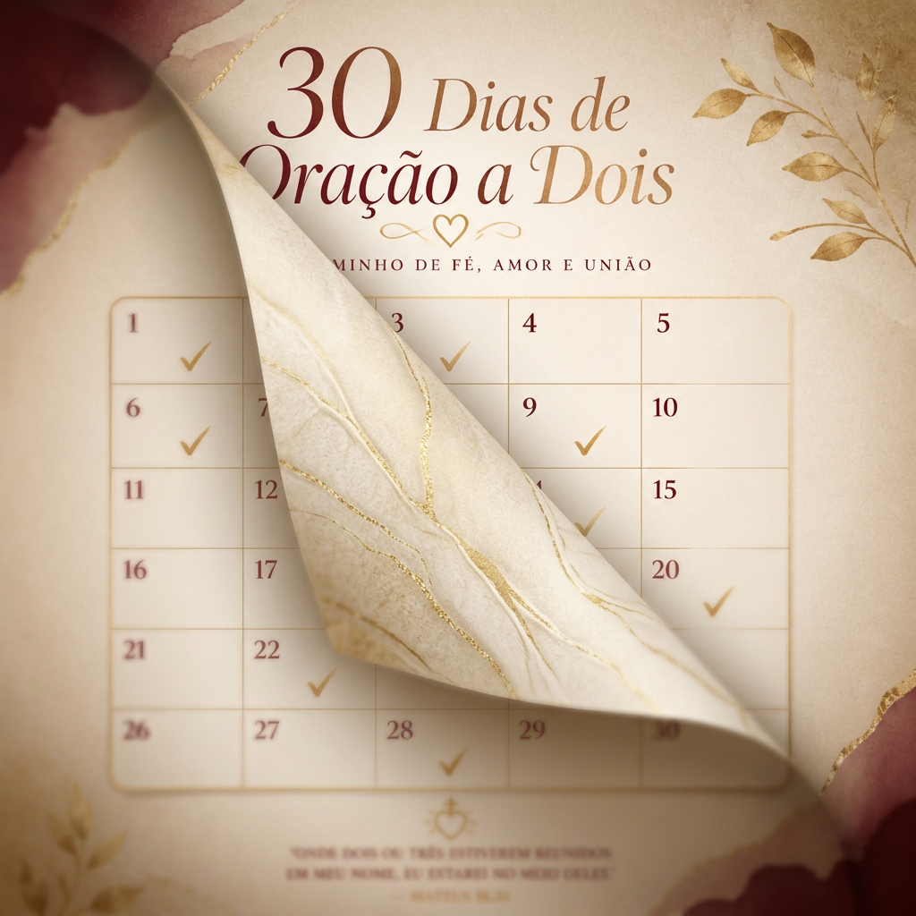 Prévia do calendário da jornada de 30 Dias de Oração a Dois